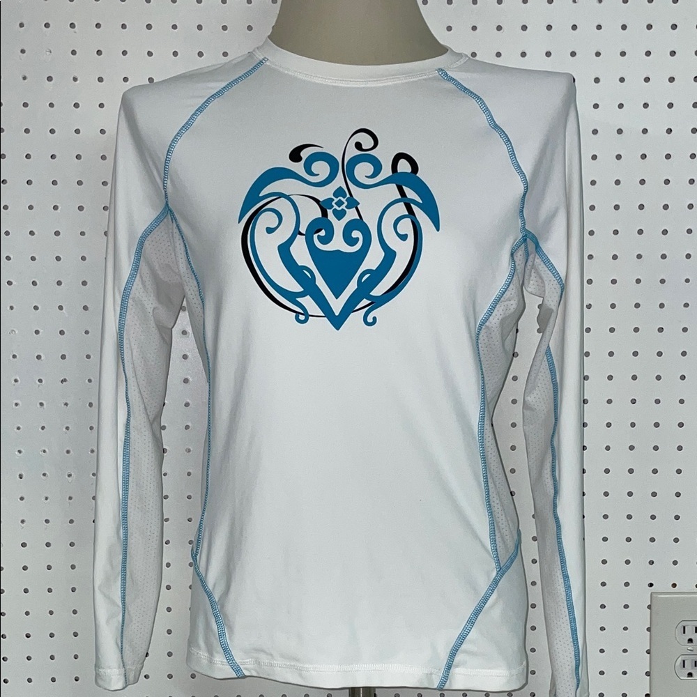 Athleta‎ Womens Long Sleeve Compression Shirt Top Running Rashguard Size Medium
